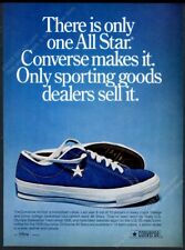 1974 Converse one star blue suede sneakers shoe photo vintage print ad picture