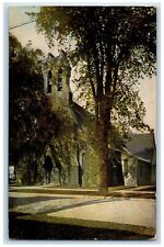 1912 Zion Church And Trees Scene Street Rome New York NY Antique Posted Postcard picture