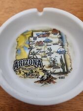 Vtg Arizona Grand Canyon State 3 Slot Ceramic Ashtray Trinket Catch All Dish  picture