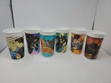 6 Batman Returns McDonald's Collector Cup Cups Lot Complete Set w Lids 1992 picture