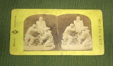 Antique 1880's Stereoscope Card, Europe,New H Series,Statuary, Vintage picture