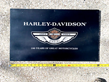 HARLEY DAVIDSON 100 YEARS MOTORCYCLES USED AS A POSTER ON THE WALL BOX TOP picture