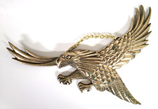 Vintage Solid Brass Flying American Eagle Wall Decor (13