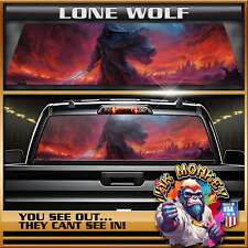 Lone Wolf - Truck Back Window Graphics - Customizable picture