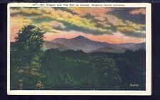VTG Postcard 1935, Mt Pisgah and The Rat at Sunset, Western North Carolina picture