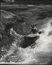 1977 Press Photo Boats Canoe Rapids of Chattoga River - spa31920 picture