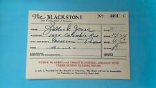 Vintage historic check in card 1950 Blackstone Hotel Fort Worth  MINT picture