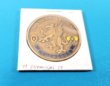71st U.S. Army Chemical Company Chemdogs Challenge Coin Dragon Fire Smoke/Decon picture