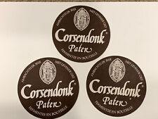 Lot of 3 Corsendonk Pater Abbey Dubbel Bier Coasters-Turnhout, Belgium picture