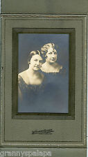 Antique Photo in Folder, Grand Island Nebraska - 2 Ladies, Fancy Dress & Hair  picture
