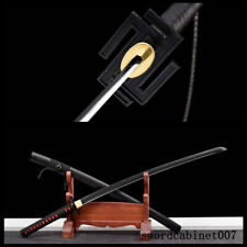 Handmade black 1095 Steel Blade Sharp Japanese Samurai Sword Full Tang katana  picture
