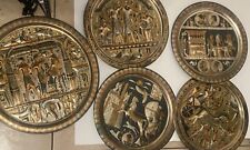5 Vintage Egyptian Plate Wall Mount Lot picture