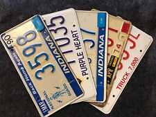 Lot of 5 Indiana License Plates Expired / Vintage, 1974, 1989, 1990, 2003, 2003 picture