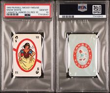 VINTAGE 1950 RUSSELL MICKEY MOUSE SNOW WHITE CANASTA CG-RED 10 PSA 10 GEM POP 1 picture