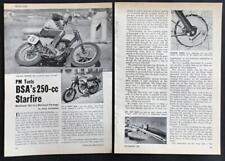 BSA 250cc Starfire 1968 original vintage Road Test Review picture