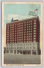 Fort Wayne IN Indiana Hotel Keenan Vintage Postcard 1938 picture