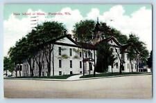 1935 State School Of Mines Building Driveway Platteville Wisconsin WI Postcard picture
