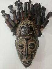 african tribal wall wooden mask from Angola picture
