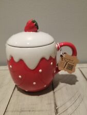 Lang by Design Red/White Coffee/Tea Mug with Strawberry Lid picture