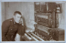 Latvia Militaryman Telephone Operator Antique Photo 1928 picture