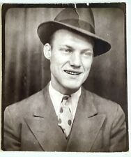 1940s  Handsome Man BOY VTG FOUND Photo Booth Arcade picture