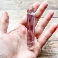 Lavender Fluorite Double Terminated Wand Crystal Two Points 50 g picture