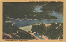 Fontana Dam North Carolina Aerial View Postcard picture