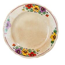 Harker 1840 Floral Plate w/ Chips/Crackle 6
