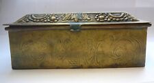 Antique Box Brass Tabernacle Icon 1840 Orthodox Church Engraving  picture