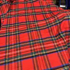 Locharron Scotland 51.5”x64” 100% new wool throw ROYAL STEWART  Red plaid picture