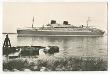 RPPC MS Willem Ruys - Achille Lauro 1948 Maiden Voyage Ocean Liner Post Card picture