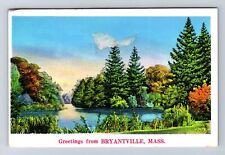 Bryantville MA-Massachusetts, General Lake Greetings, Antique, Vintage Postcard picture