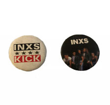 INXS Vintage 80s Pin Lot of 2 Buttons 1 (3/8”) Pinback Kick Michael Hutchence picture