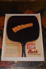 Vintage 1963 Rath Black Hawk Bacon Print Ad. picture
