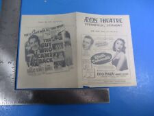 Vintage Ideal Avon Theatre Program The Guy Who Came Back Springfield VT S8012 picture