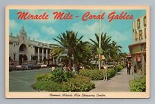 Miracle Mile-Coral Gables, Famous Mircale Mile Shopping Center, Florida Postcard picture