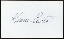 Keene Curtis d2002 signed autograph 3x5 Cut American Actor in The Rothschilds picture