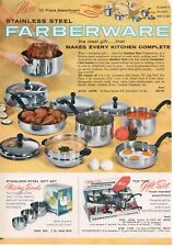 Vintage Two-Sided Color Catalog Kitchen Ad Cookware/Farberware 8x11