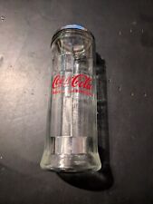 Coca-Cola Vintage Diner-Style Glass & Chrome Straw Dispenser/Holder 1992 Coke picture