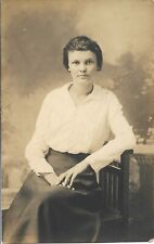 Lady Sitting Real Photo Post Card 1916 Ft Meyers Florida Studio RPPC picture