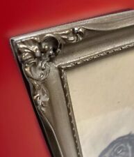 Vtg Gold w/ Silver Overlay Picture Frame 13x15in  10x12in Painting Photo Ornate picture