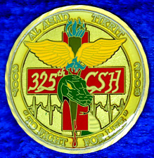 US Army 325th Combat Support Hospital Iraq Al Asad Tikrit V2 Challenge Coin PT-7 picture