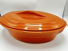RARE HUGE Pacific Pottery Covered Baking Dish Orange #221 picture