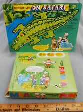 [ 1974 BURGER CHEF Kids Funmeal Box - Vintage 1970s - African Safari Alligator ] picture