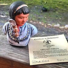 Gregory Perillo 144/1500 Vintage 1984 Minnehaha Bust Native American Figure picture