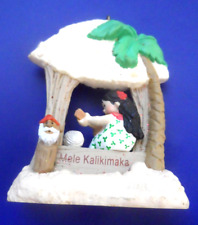 Vintage Christmas Ornament  - HAWAIIAN MERRY CHRISTMAS - MELE KALIKIMAKA picture