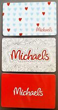 Collectible Michael's 2024 Gift Card - Red Themes - No Value, Lot Of 3 picture