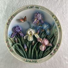 THE IRIS GARDEN Plate Lena Liu's Beautiful Gardens #1 3D Sculptural Butterfly picture