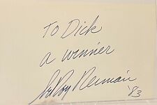 Leroy Neiman Hand Signed Authentic Autograph Sports Artist Auto Inscription 1983 picture