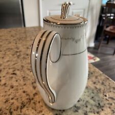 Vintage 1980s Noritake Fairmont Coffee Pot 6102 8” Tall Discontinued With Lid picture